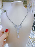 Pivoine Milano Sterling Silver and Crystal Bridal Necklace 37