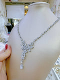 Pivoine Milano Sterling Silver and Crystal Bridal Necklace 37