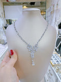 Pivoine Milano Sterling Silver and Crystal Bridal Necklace 37