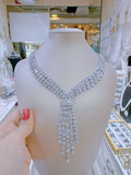 Pivoine Milano Sterling Silver and Crystal Bridal Necklace 20