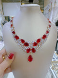 Pivoine Milano Sterling Silver and Crystal Bridal Necklace 22