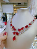 Pivoine Milano Sterling Silver and Crystal Bridal Necklace 22