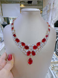 Pivoine Milano Sterling Silver and Crystal Bridal Necklace 22