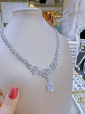 Pivoine Milano Sterling Silver and Crystal Bridal Necklace 16