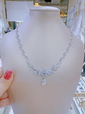 Pivoine Milano Sterling Silver and Crystal Bridal Necklace 36