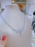 Pivoine Milano Sterling Silver and Crystal Bridal Necklace 36