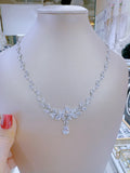 Pivoine Milano Sterling Silver and Crystal Bridal Necklace 36