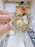 Chatnoiremeow 香港銅鑼灣門市 Crystal Pearl Brooch ｜珍珠水晶胸針 ｜心口針 brooch & pin｜ 胸針香港