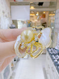 Lunachat Sterling Silver and Crystal Pearl Brooch Milano 3