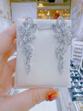 Pivoine Milano Sterling Silver and Crystal Bridal Earrings 33