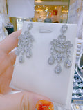 Pivoine Milano Sterling Silver and Crystal Bridal Earrings 89