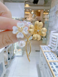 Crystal Pearl Brooch ｜珍珠水晶胸針 ｜心口針 brooch & pin｜ 胸針香港