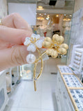 Lunachat Sterling Silver and Crystal Pearl Brooch Milano 2