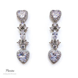 Pivoine Milano Sterling Silver and Crystal Bridal Earrings 117