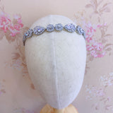 Pivoine Bridal Tiara Milano Sterling Silver and Crystal Handmade Hairpiece 80