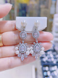 Pivoine Milano Sterling Silver and Crystal Bridal Earclips 157