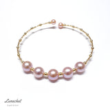 18K GOLD 天然珍珠婚嫁結婚新娘手鍊香港Bridal Wedding Pearl Bracelet 