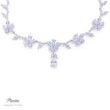 Pivoine Milano Sterling Silver and Crystal Bridal Necklace 24*